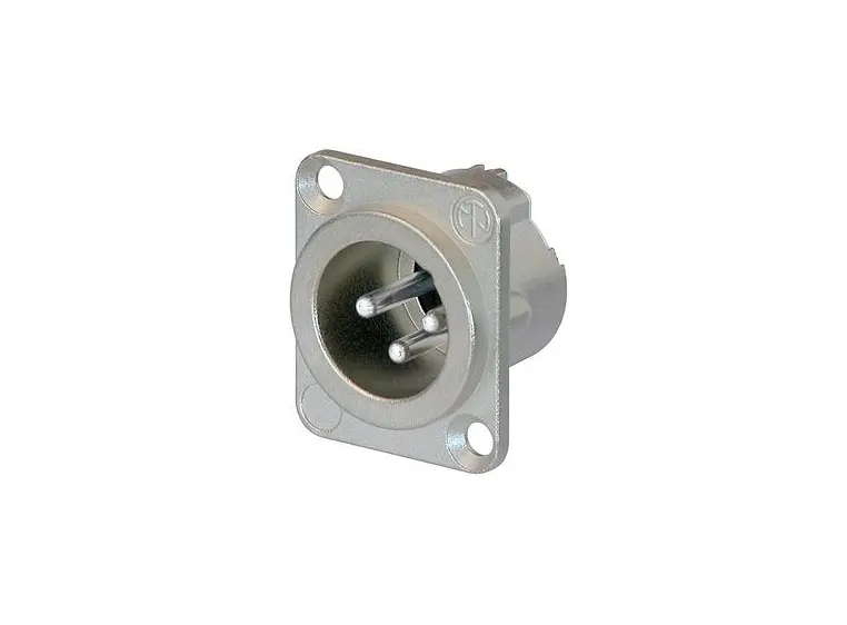Neutrik xlr plugg 3p chassi - hann sølv (3MD-LX) 